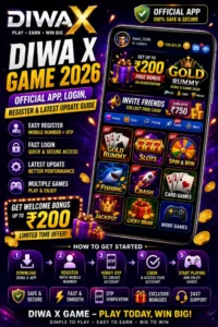 Download DiwaX APK 2026 latest version for Android. Get up to u20b9200 bonus, play Diwa X game, and install the official app easily | Diwax Game Apk | Diwa X Game app | Latest DiwaX game. screenshot